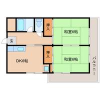 奈良県生駒市東菜畑1丁目(マンション)の賃貸物件201の間取り