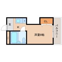 奈良県奈良市南京終町7丁目(マンション)の賃貸物件の間取り