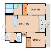 奈良県橿原市十市町(アパート)の賃貸物件106の間取り