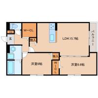 奈良県奈良市大森町(アパート)の賃貸物件の間取り