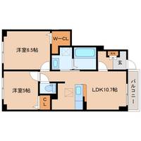 奈良県生駒郡三郷町立野北2丁目(アパート)の賃貸物件の間取り