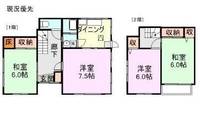 広島県福山市川口町5丁目(一戸建)の賃貸物件の間取り