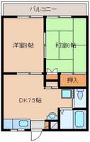 コンフォート蘭205の間取り
