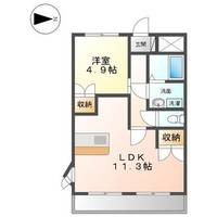 アンジュー 壱号館208の間取り
