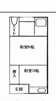 コーポ湊Ⅰ205の間取り