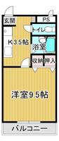 コーポ二番館の間取り
