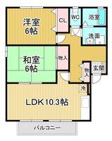 ラポール宮内Bの間取り