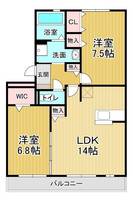 リヴェール北島の間取り