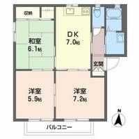 静岡県焼津市三ケ名(アパート)の賃貸物件201の間取り