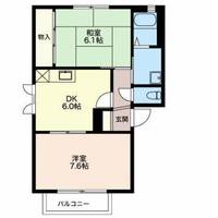 静岡県焼津市五ケ堀之内(アパート)の賃貸物件C201の間取り