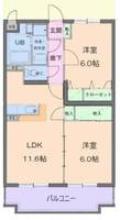 静岡県掛川市長谷1丁目(マンション)の賃貸物件303の間取り
