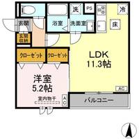 静岡県掛川市上西郷(アパート)の賃貸物件101の間取り