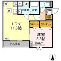 静岡県掛川市上西郷(アパート)の賃貸物件105の間取り