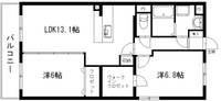 静岡県菊川市加茂(マンション)の賃貸物件101の間取り