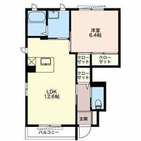 静岡県藤枝市水守3丁目(アパート)の賃貸物件A101の間取り