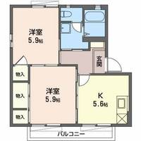静岡県藤枝市前島1丁目(アパート)の賃貸物件D202の間取り