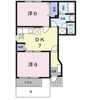 静岡県焼津市東小川4丁目(アパート)の賃貸物件の間取り