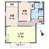 静岡県焼津市西小川2丁目(アパート)の賃貸物件A101の間取り