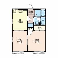 静岡県島田市元島田(アパート)の賃貸物件B102の間取り
