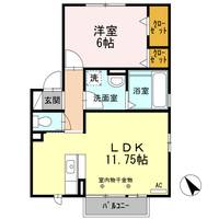 静岡県焼津市西小川5丁目(アパート)の賃貸物件の間取り