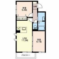 静岡県袋井市愛野南2丁目(アパート)の賃貸物件の間取り