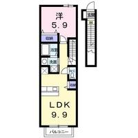 静岡県磐田市今之浦4丁目(アパート)の賃貸物件の間取り