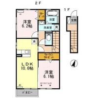 静岡県袋井市久能(アパート)の賃貸物件202の間取り