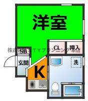 リンデンバウムJ6 A棟101の間取り