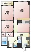 鹿児島県鹿児島市高麗町(マンション)の賃貸物件の間取り