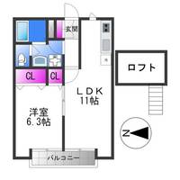 ベルリード加美北Aの間取り