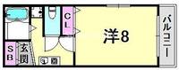 兵庫県神戸市兵庫区塚本通6丁目(マンション)の賃貸物件の間取り