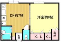 兵庫県神戸市中央区中山手通7丁目(アパート)の賃貸物件の間取り