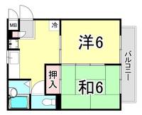 兵庫県西宮市老松町(アパート)の賃貸物件の間取り