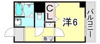 兵庫県尼崎市建家町(マンション)の賃貸物件の間取り