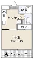 兵庫県神戸市灘区楠丘町6丁目(アパート)の賃貸物件の間取り