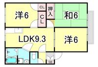 兵庫県西宮市甲東園1丁目(アパート)の賃貸物件の間取り