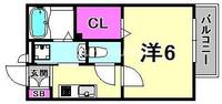 兵庫県尼崎市杭瀬南新町4丁目(アパート)の賃貸物件の間取り