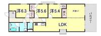 兵庫県西宮市上ケ原山田町(マンション)の賃貸物件の間取り