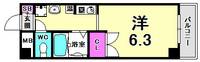 兵庫県西宮市北昭和町(マンション)の賃貸物件の間取り