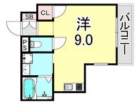 兵庫県神戸市須磨区須磨本町2丁目(マンション)の賃貸物件の間取り