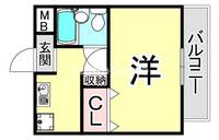 兵庫県神戸市東灘区魚崎南町3丁目(マンション)の賃貸物件の間取り
