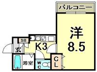 兵庫県神戸市中央区海岸通3丁目(マンション)の賃貸物件の間取り