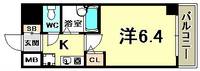 兵庫県神戸市中央区熊内町4丁目(マンション)の賃貸物件の間取り