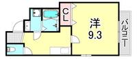 兵庫県神戸市長田区松野通3丁目(マンション)の賃貸物件の間取り