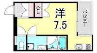 兵庫県西宮市甲子園口北町(マンション)の賃貸物件の間取り