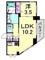 兵庫県神戸市中央区中山手通1丁目(マンション)の賃貸物件の間取り