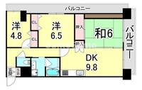 兵庫県神戸市東灘区田中町2丁目(マンション)の賃貸物件の間取り