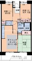 兵庫県尼崎市武庫元町3丁目(マンション)の賃貸物件の間取り