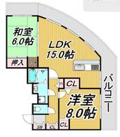 兵庫県尼崎市七松町1丁目(マンション)の賃貸物件の間取り