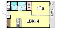 兵庫県尼崎市南武庫之荘2丁目(マンション)の賃貸物件の間取り